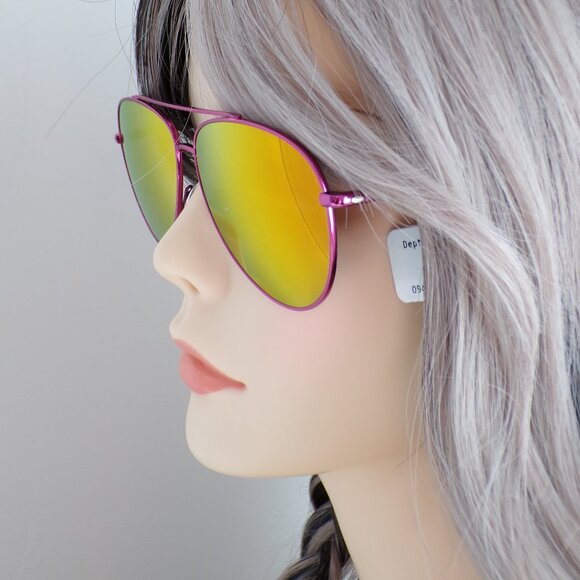 Isabel Marant Colorful Gradient Mirror Aviator Shades, Bright Metallic IM0011 - Picture 16 of 16